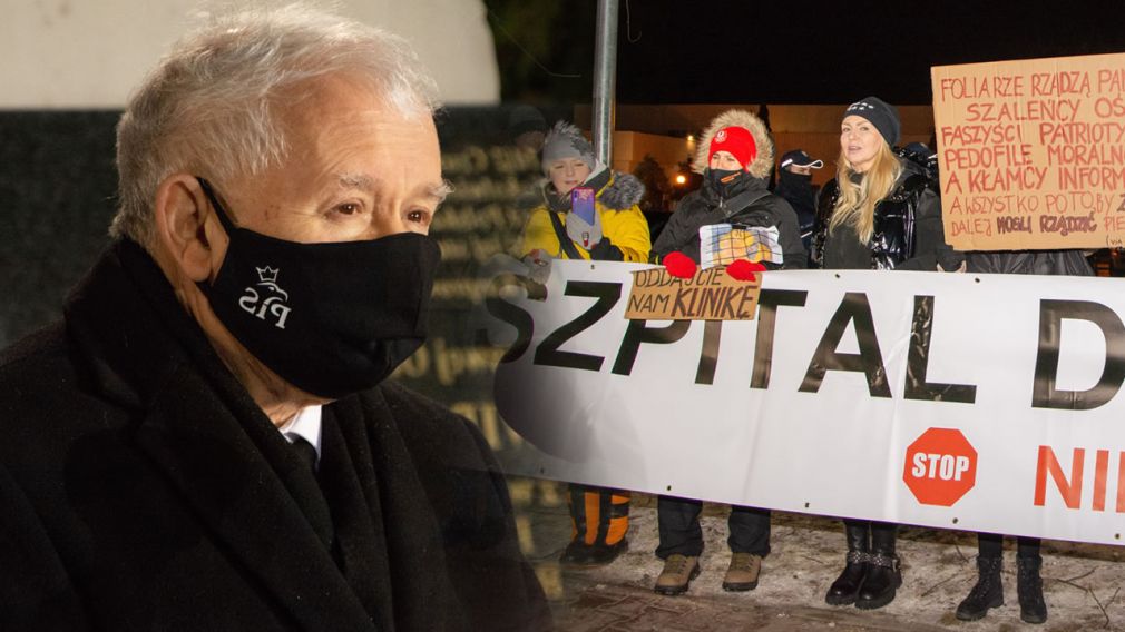 Jarosław Kaczyński w Starachowicach. Protestujący pod kościołem: &quot;hańba, wynocha, dyktator&quot; (zdjęcia)