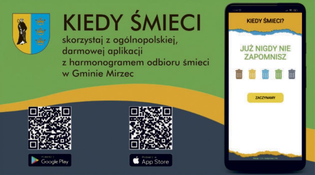 Gmina Mirzec uruchamia aplikację „Kiedy śmieci”